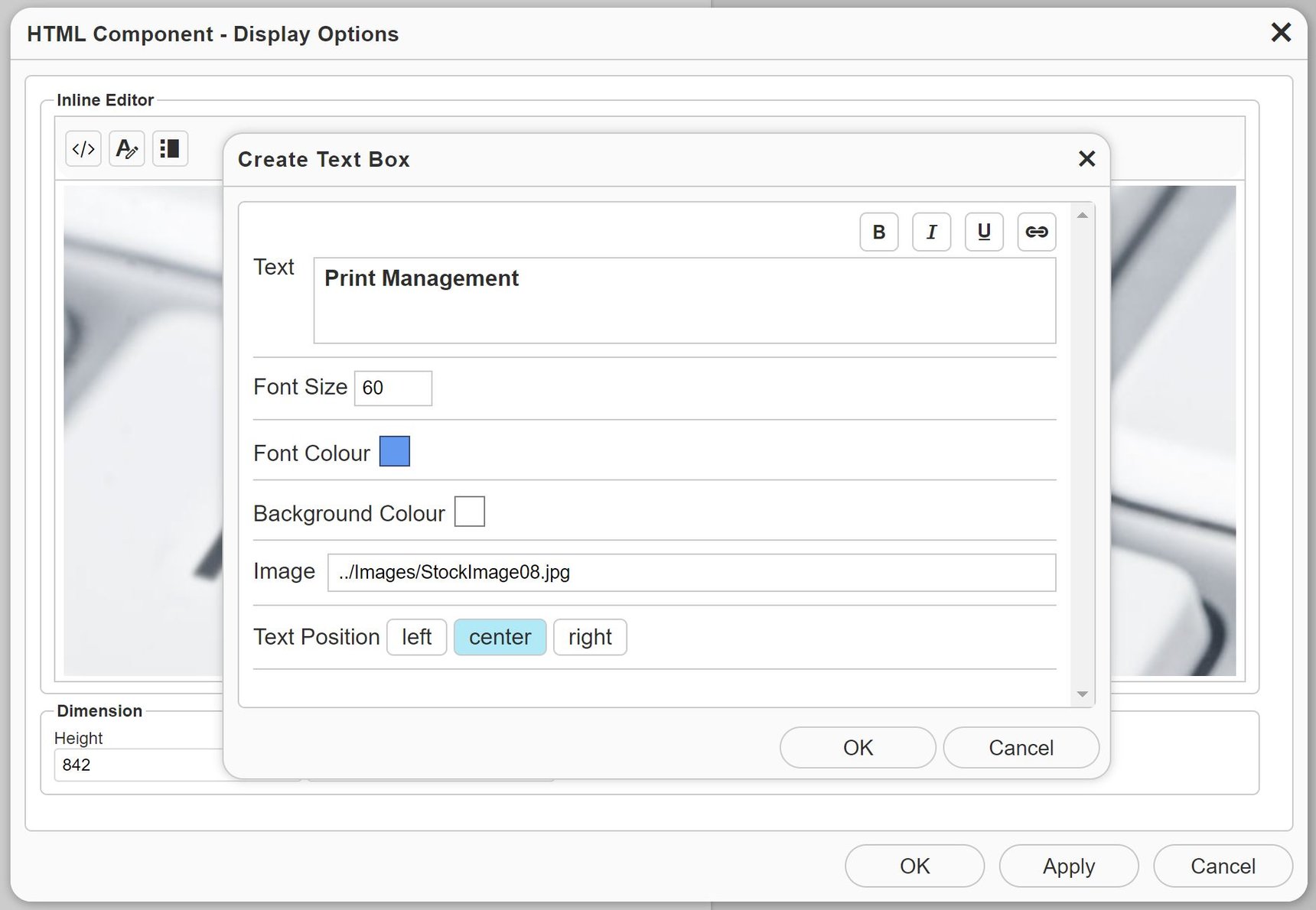 HTML - Display Options